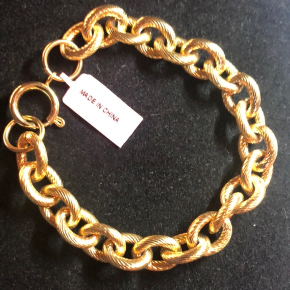 unknown Other - Gold tone bracelet unisex 8 1/2” NWT